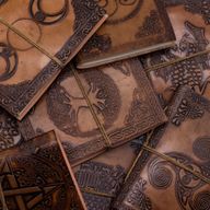 Cuadernos de cuero esotéricos variados - 15 x 11,5 cm