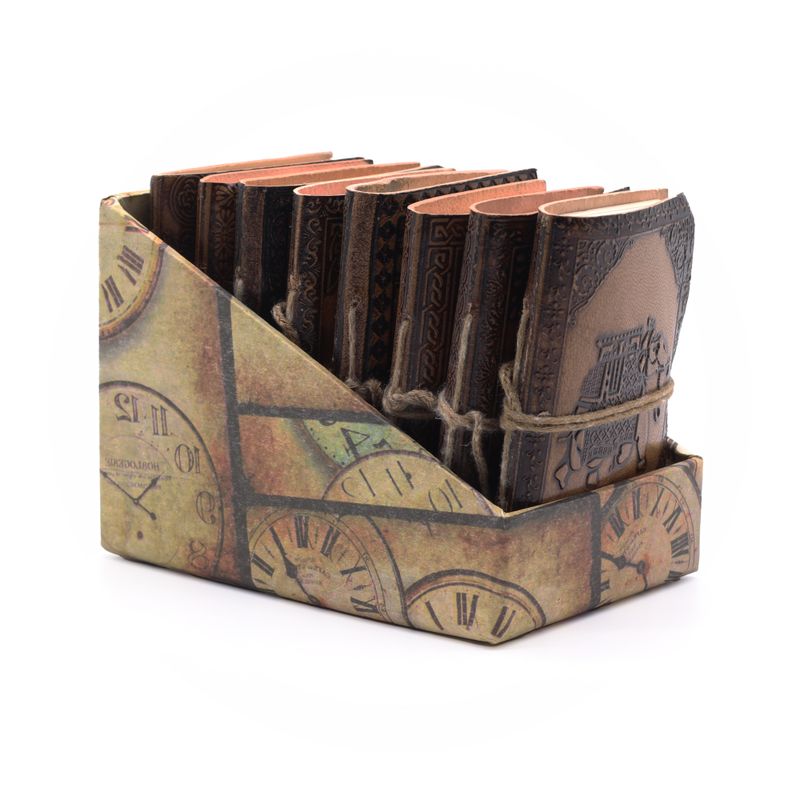 Cuadernos de cuero pequeños y variados (4x3") - Vitrina