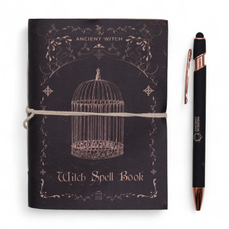 Cuadernos de rituales de brujas surtidos - Cuero (15,2 x 11,4 cm) - Vitrina