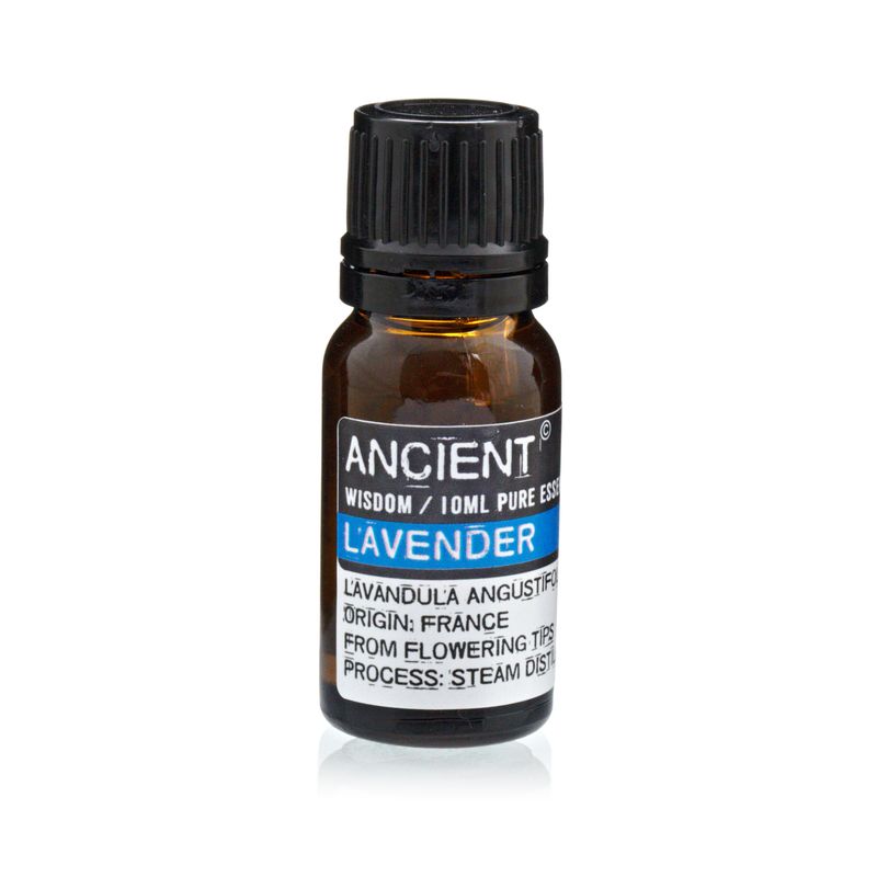 Conjunto de aceites esenciales de lavanda, árbol de té y romero de 10 ml cada uno.