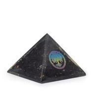 Pequeñas pirámides de orgonita 5.5x4.5cm - Árbol de la Vida - Trozos de tourmalina negra