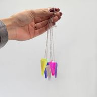Péndulo de seis caras - Aurora Cristal Rosa - 4 cm