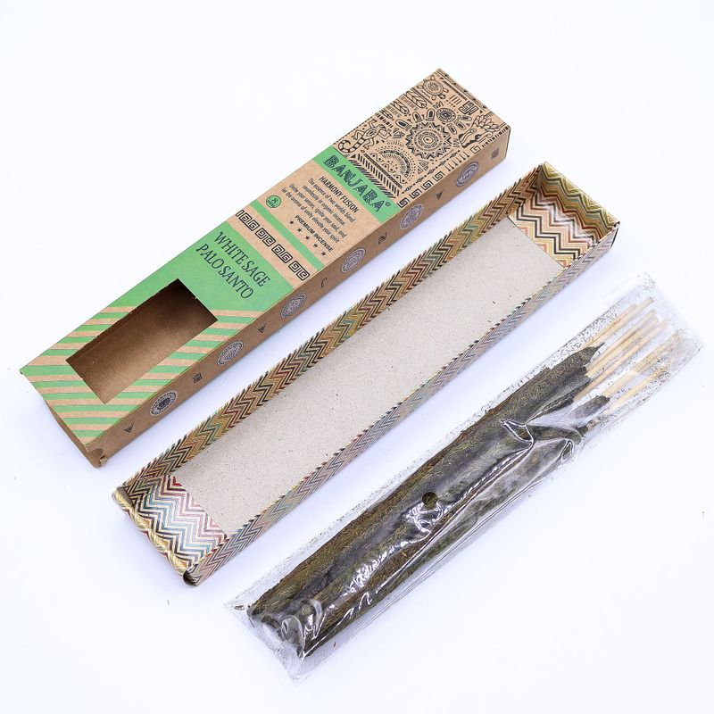 Banjara Palitos de Palo Santo para sahumar - Juego de 6 - Caja