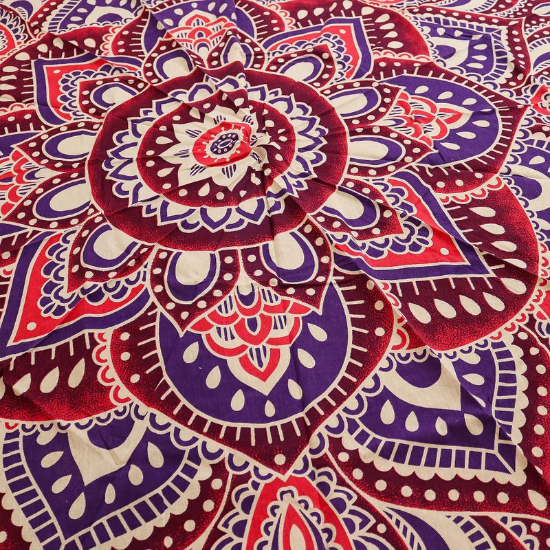 Gran arte Mandala Roundy (180 cm) - Rosa y Morado
