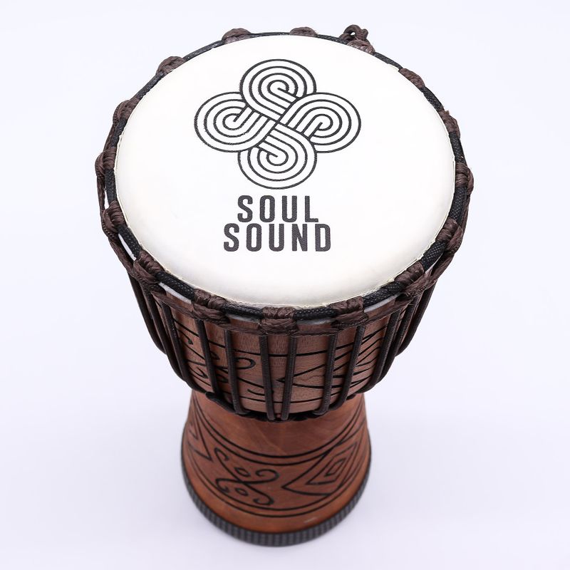 Tambor Djembe Mediano Pro - Sonido del Alma (bajo) - Mediano 40 cm (18 cm Diia)