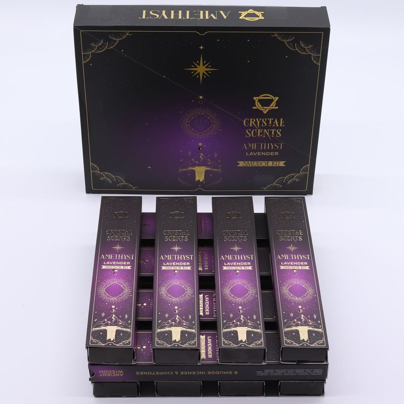 Incienso Smudge con fragancia de amatista - Lavanda