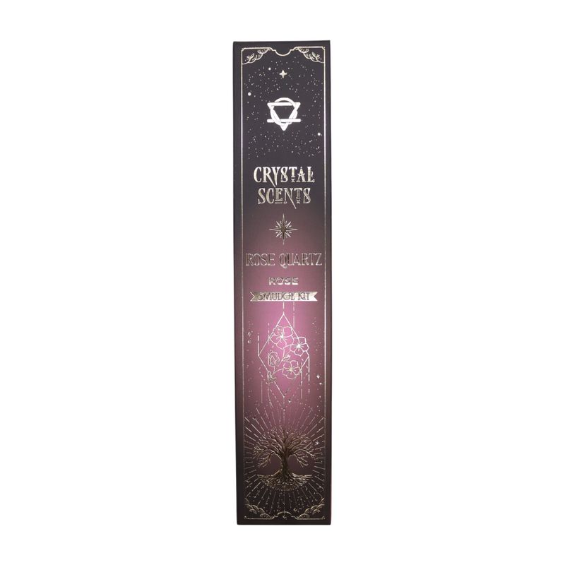 Incienso de purificación con aroma a cuarzo rosa cristal - Rosa