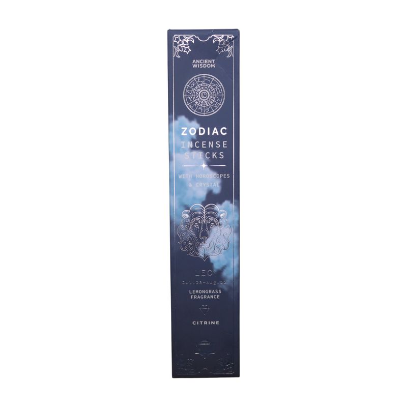 Incienso de cristal de gema de hierba limón del zodiaco - Leo