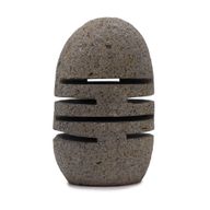 Portavelas de piedra de río natural - Tallado en piedra erguida