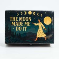 Caja esmaltada mediana - La luna me obligó a hacerlo