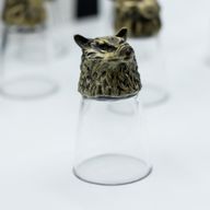 Conjunto de regalo de 12 vasos de chupito Bottom Up (25ml) - Bosque y Criaturas Místicas - Bronce Antiguo