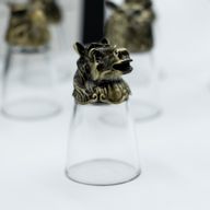 Conjunto de regalo de 12 vasos de chupito Bottom Up (25ml) - Bosque y Criaturas Místicas - Bronce Antiguo