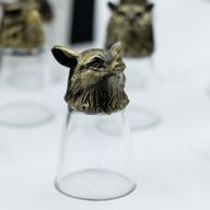 Conjunto de regalo de 12 vasos de chupito Bottom Up (25ml) - Bosque y Criaturas Místicas - Bronce Antiguo