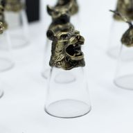 Vasos de chupito Bottom Up (25ml) - Bosque y Criaturas Místicas - Bronce Antiguo