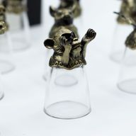 Vasos de chupito Bottom Up (25ml) - Bosque y Criaturas Místicas - Bronce Antiguo