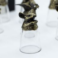 Vasos de chupito Bottom Up (25ml) - Bosque y Criaturas Místicas - Bronce Antiguo