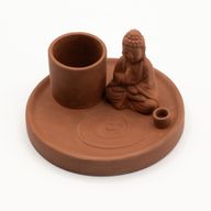 Plato de incienso de Buda multiuso - Estilo terracota natural