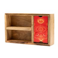 Caja de Tarot de Tres Secciones con Soporte para Cartas