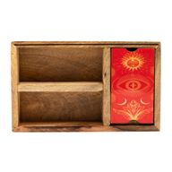 Caja de Tarot de Tres Secciones con Soporte para Cartas