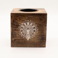 Gran quemador de aceite de madera de mango cuadrado - Diosa de la Luna