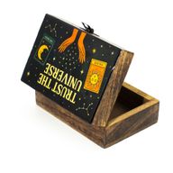 Caja esmaltada mediana - Confía en el Universo