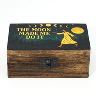 Caja esmaltada mediana - La luna me obligó a hacerlo