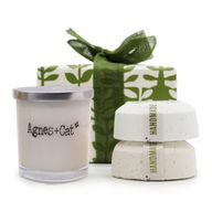 Set de Regalo: Bomba de baño de Higo blanco & Arándano silvestre + Vela de Ruibarbo
