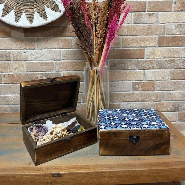 Cajas de Madera Esmaltadas en Cerámica