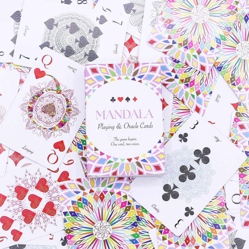 Mandala para jugar y Cartas de Oráculo – Simetría caleidoscópica
