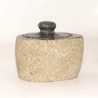 Maceta de piedra de río natural para enraizamiento - Pequeña (aprox 9x7cm)