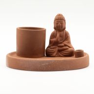 Plato de incienso de Buda multiuso - Estilo terracota natural