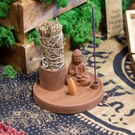 Plato de incienso de Buda multiuso - Estilo terracota natural