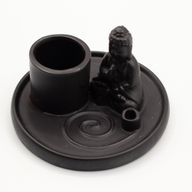 Plato de incienso de Buda multifuncional - cerámica negra mate