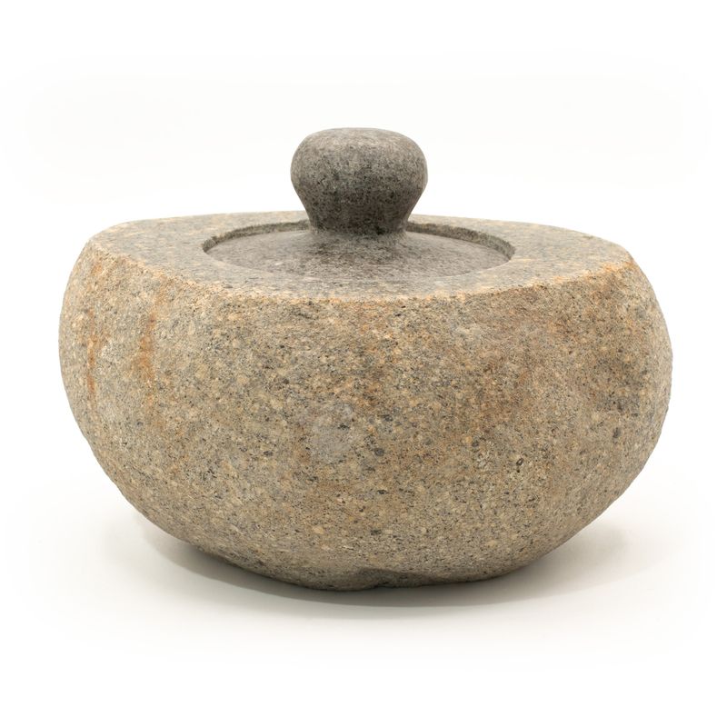 Maceta de piedra de río natural para enraizamiento - Grande (aprox 15x12cm)