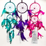Atrapasueños Bali aro mediano - Turquesa/Rosa/Morado
