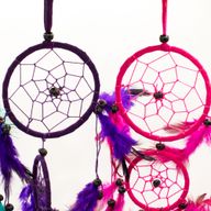 Atrapasueños Bali aro mediano - Turquesa/Rosa/Morado