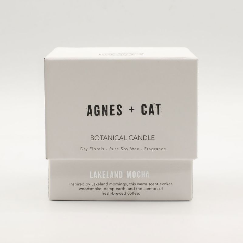 Vela de cera de soja botánica Agnes + Cat - Lakeland Mocha