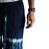 Pantalones de estilo japonés para descanso - Turquesa y naranja - M