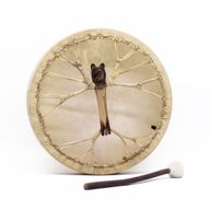 Espíritu del Oso - Tambor Chamán y Baqueta - Afinable - 40 cm