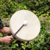 Espíritu del Oso - Tambor Chamán y Baqueta - Afinable - 40 cm