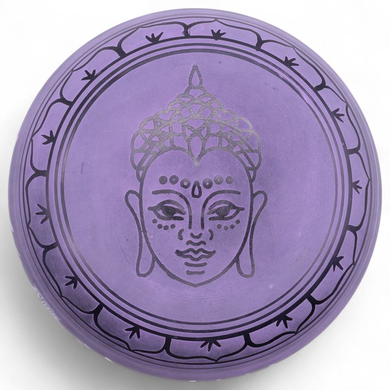 Cuenco tibetano en forma de hongo - Purple Haze (23x10,5 cm, 1,3 kg)