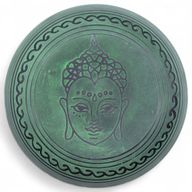 Cuenco tibetano de canto con forma de hongo - Verde musgo (23x10,5 cm, 1,3 kg)