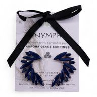 Pendientes de Cristal Vintage - Alas de ángel - Azul