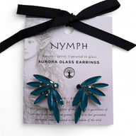 Pendientes de Cristal Vintage - Hadas - Verde Turquesa