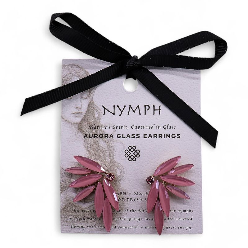 Pendientes de Cristal Vintage - Hadas - Cuarzo Rosa