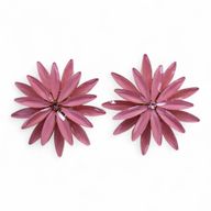 Pendientes de Cristal Vintage - Flores - Cuarzo Rosa