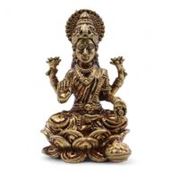 Dioses en miniatura de latón - Laxmi (52 g) - 49 mm