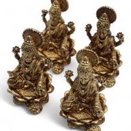 Dioses en miniatura de latón - Laxmi (52 g) - 49 mm