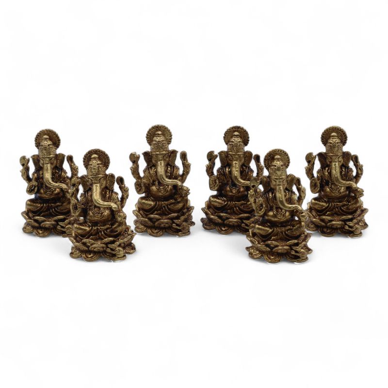 Dioses en miniatura de latón - Ganesha (22 g)  - 37 mm