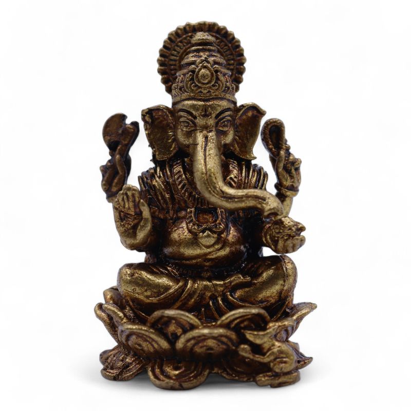 Dioses en miniatura de latón - Ganesha (52 g) - 49 mm
